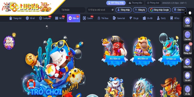 Bắn cá online LUCK8 là game đổi thưởng nổi bật, được đông đảo bet thủ lựa chọn