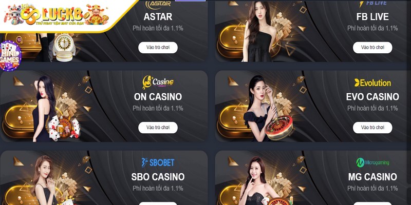Casino Luck8 chính là chuyên mục game bài trực tuyến đẳng cấp