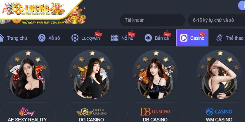Các khuyến mãi đặc quyền dành cho người chơi Casino Luck8